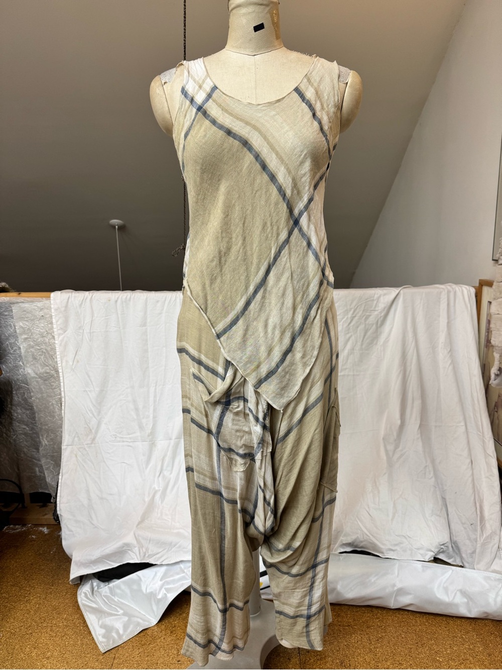 Linda Lundström Plaid Linen Women’s Matched Set